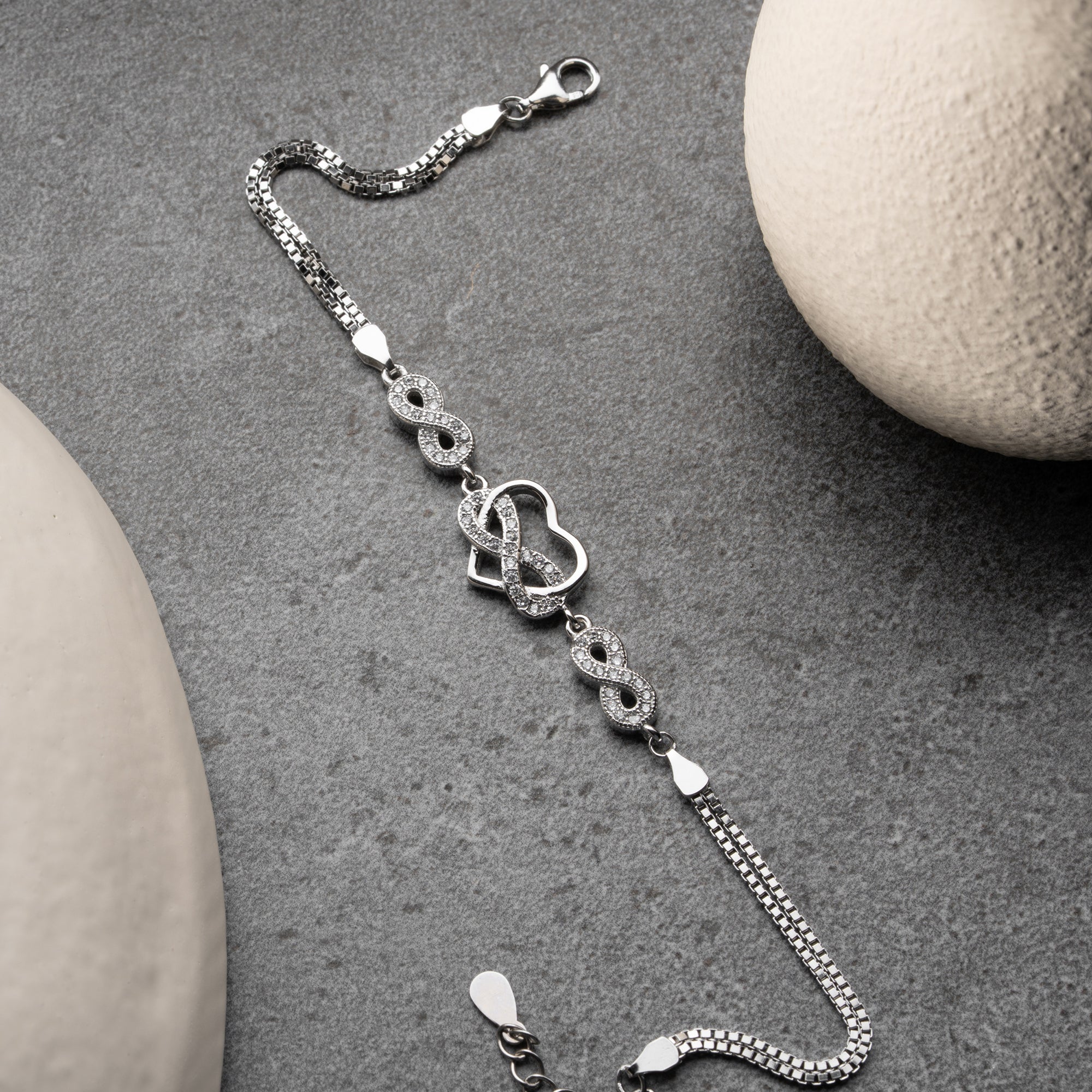 HERZ INFINITY ARMBAND | 925 SILBER