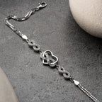HERZ INFINITY ARMBAND aus 925 Silber - Eleganter Armband - AURIME