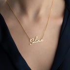 NAMENSKETTE SCHRIFTART CAPETOWN aus 925 Silber - Eleganter Halskette - AURIME