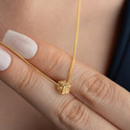 WÜRFEL BUCHSTABEN HALSKETTE aus 925 Silber - Eleganter Halskette - AURIME