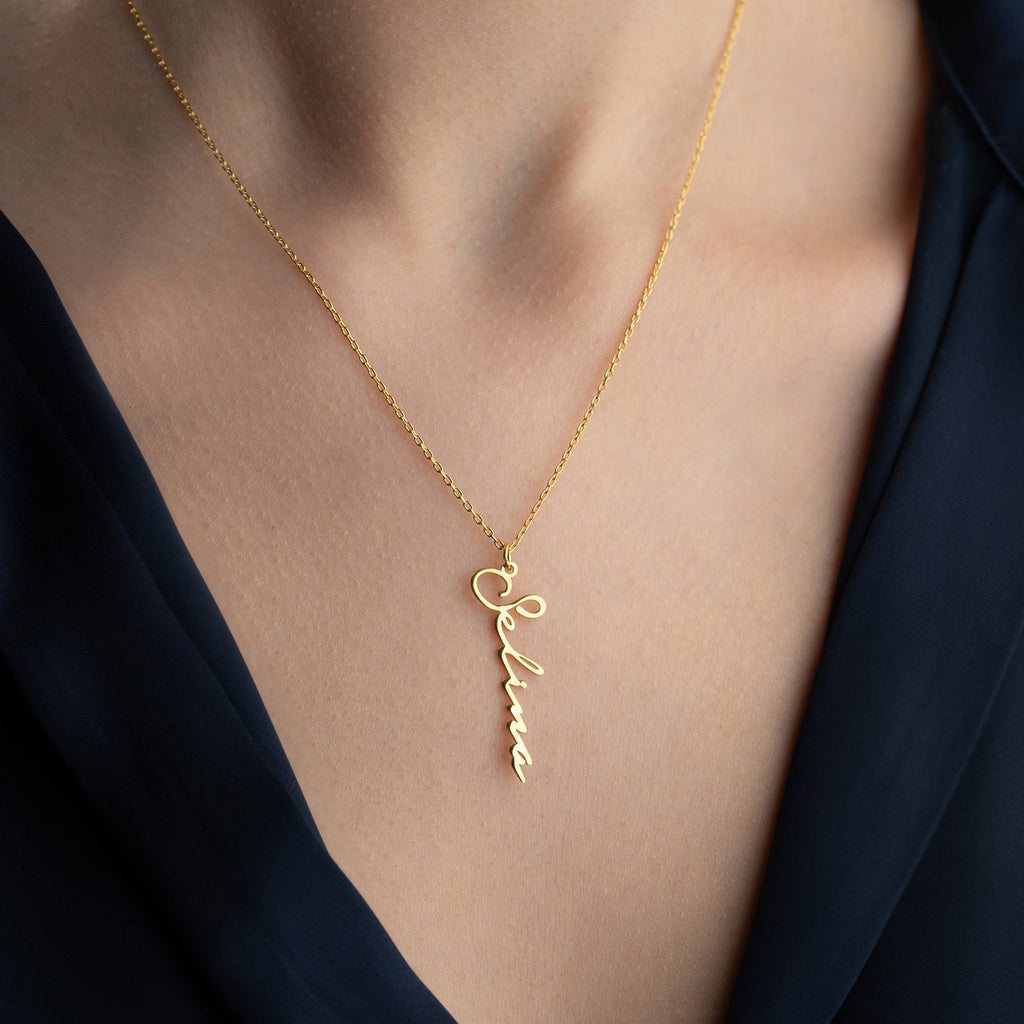 SIGNATUR SENKRECHTE NAMENSKETTE | 925 SILBER