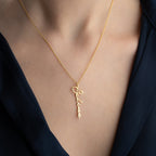 SIGNATUR SENKRECHTE NAMENSKETTE aus 925 Silber - Eleganter Halskette - AURIME