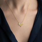 STRASS STEIN HERZ HALSKETTE aus 925 Silber - Eleganter Halskette - AURIME