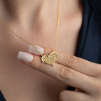 STRASS STEIN HERZ HALSKETTE aus 925 Silber - Eleganter Halskette - AURIME