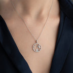 PEARL STRASS HALSKETTE aus 925 Silber - Eleganter Halskette - AURIME