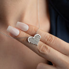 STRASS STEIN HERZ HALSKETTE aus 925 Silber - Eleganter Halskette - AURIME