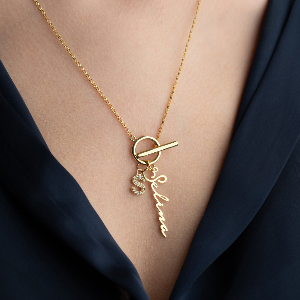 RUNDE CHAIN NAMENSKETTE aus 925 Silber - Eleganter Halskette - AURIME