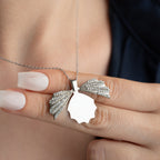 MUSCHEL-HALSKETTE MIT GRAVUR aus 925 Silber - Eleganter Halskette - AURIME