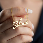 NAMENSKETTE SCHRIFTART CAPETOWN aus 925 Silber - Eleganter Halskette - AURIME