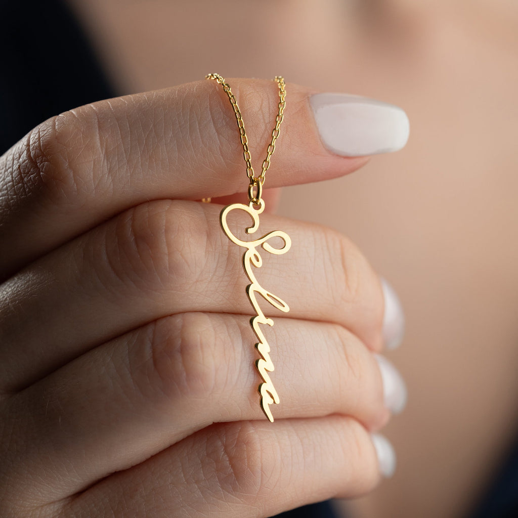 SIGNATUR SENKRECHTE NAMENSKETTE | 925 SILBER