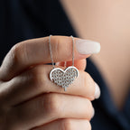 STRASS STEIN HERZ HALSKETTE aus 925 Silber - Eleganter Halskette - AURIME