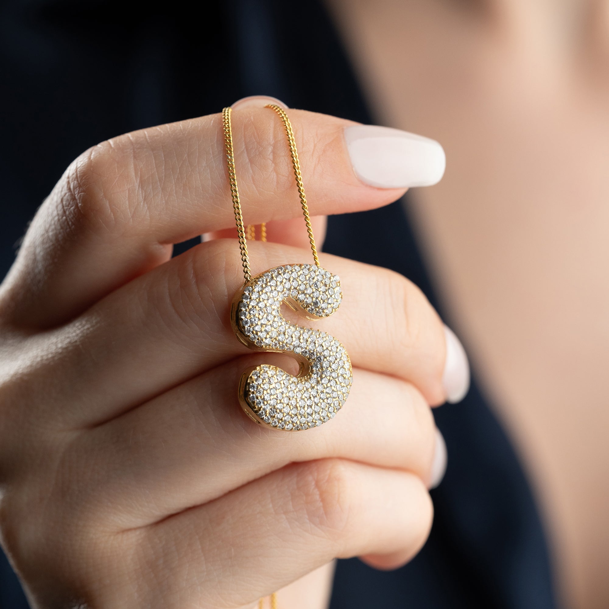 ICON BOMB ZIRKONIA BUCHSTABEN HALSKETTE | 925 SILBER