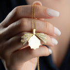 MUSCHEL-HALSKETTE MIT GRAVUR aus 925 Silber - Eleganter Halskette - AURIME