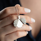 MUSCHEL-HALSKETTE MIT GRAVUR aus 925 Silber - Eleganter Halskette - AURIME