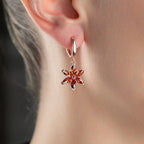 ROTE LOTUS OHRRINGE aus 925 Silber - Eleganter Ohrringe - AURIME