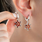 ROTE LOTUS OHRRINGE aus 925 Silber - Eleganter Ohrringe - AURIME