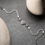 HERZ SCHNEEFLOCKE BLOOM ARMBAND | 925 SILBER
