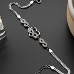 HERZ INFINITY ARMBAND aus 925 Silber - Eleganter Armband - AURIME