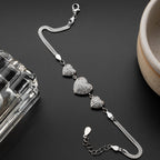THREE HERZ ARMBAND aus 925 Silber - Eleganter Armband - AURIME
