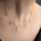 CHOCKER ZIRKONIA NAMENSKETTE aus 925 Silber - Eleganter Halskette - AURIME