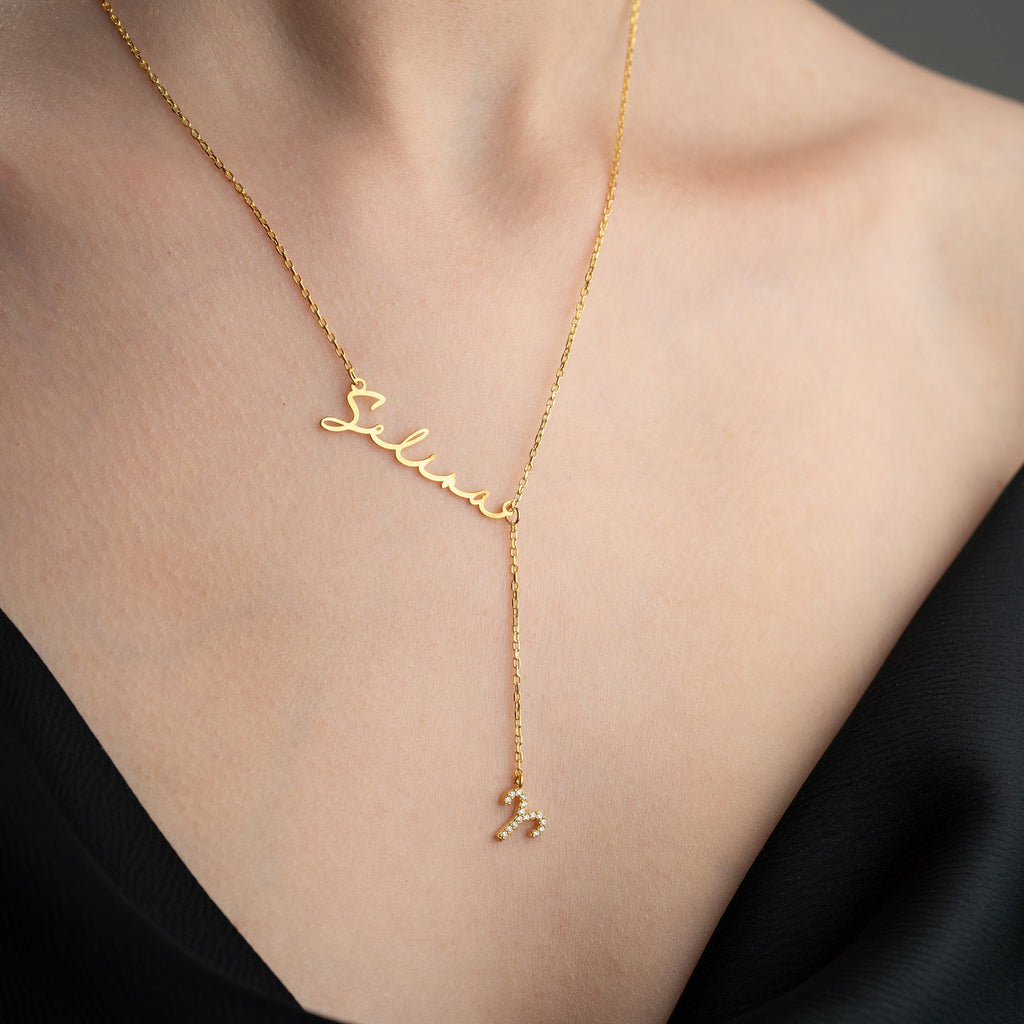 NAMENSKETTE MIT HÄNGEND STERNZEICHEN | 925 SILBER