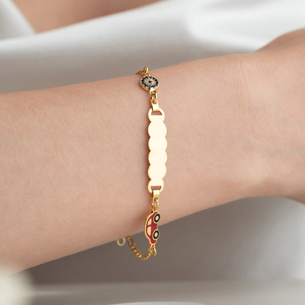 Kinder-Armband aus 925 Silber mit Auto-Design, von Aurime, detailreiche Schmuckstück für Kinder und Sammler.