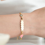 ROSE HERZ KINDER ARMBAND aus 925 Silber - Eleganter Armband - AURIME