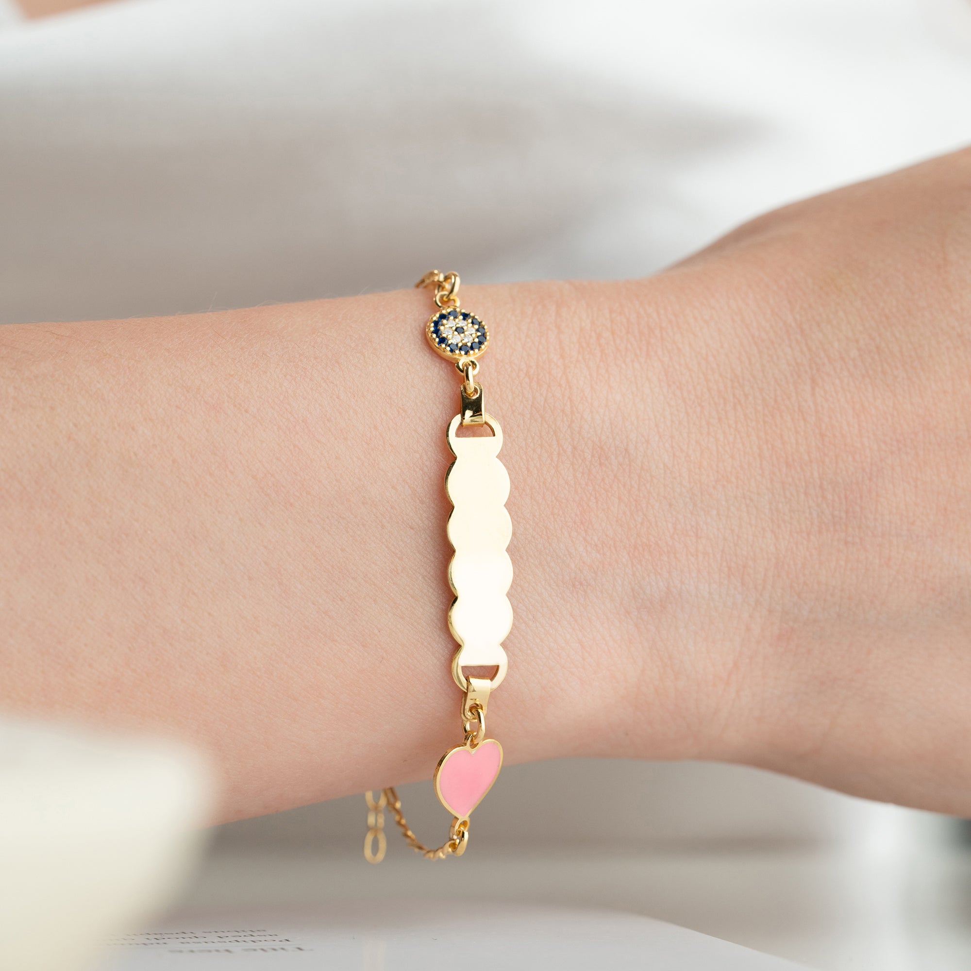 ROSE HERZ KINDER ARMBAND aus 925 Silber - Eleganter Armband - AURIME