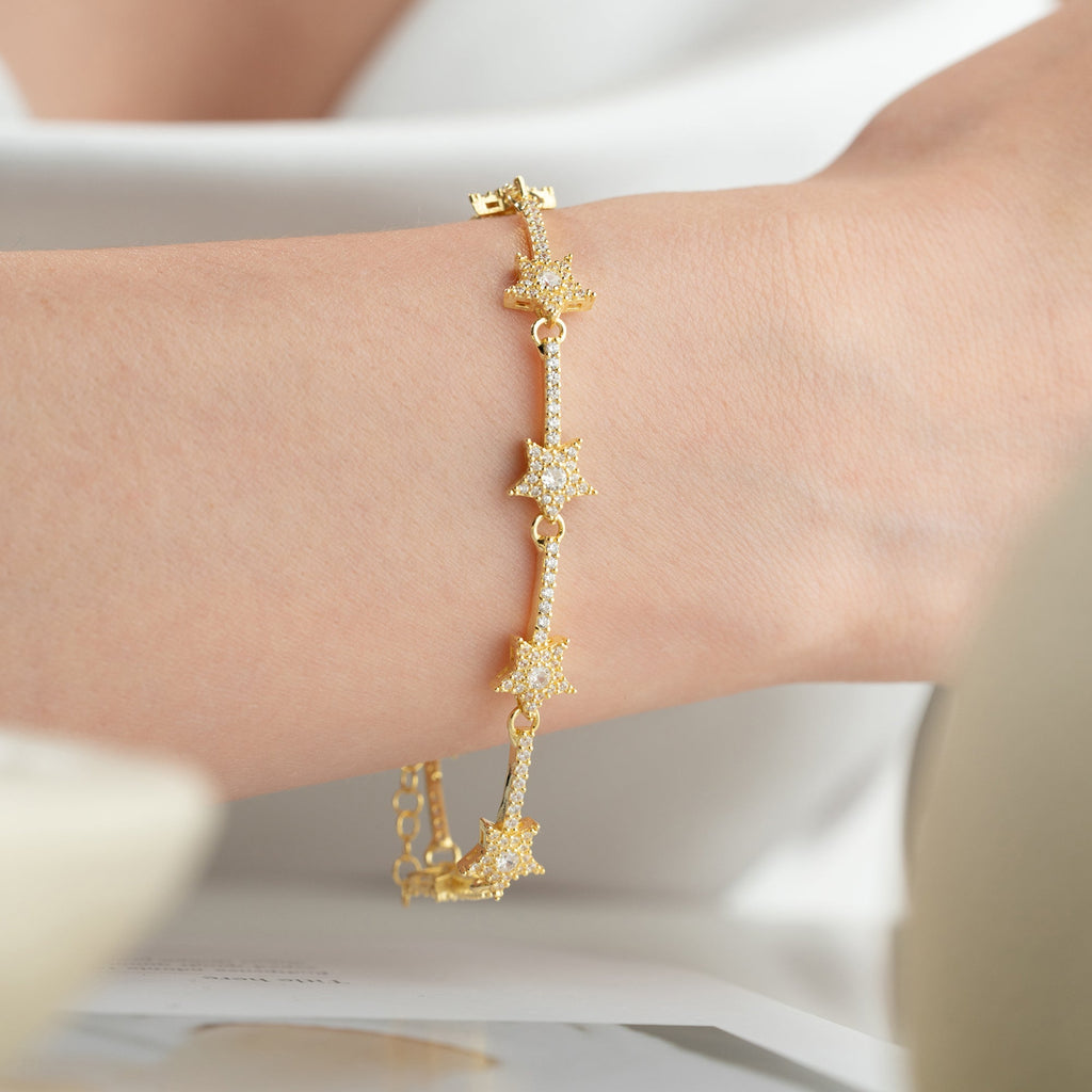 ICED STERN ARMBAND aus 925 Silber - Eleganter Armband - AURIME