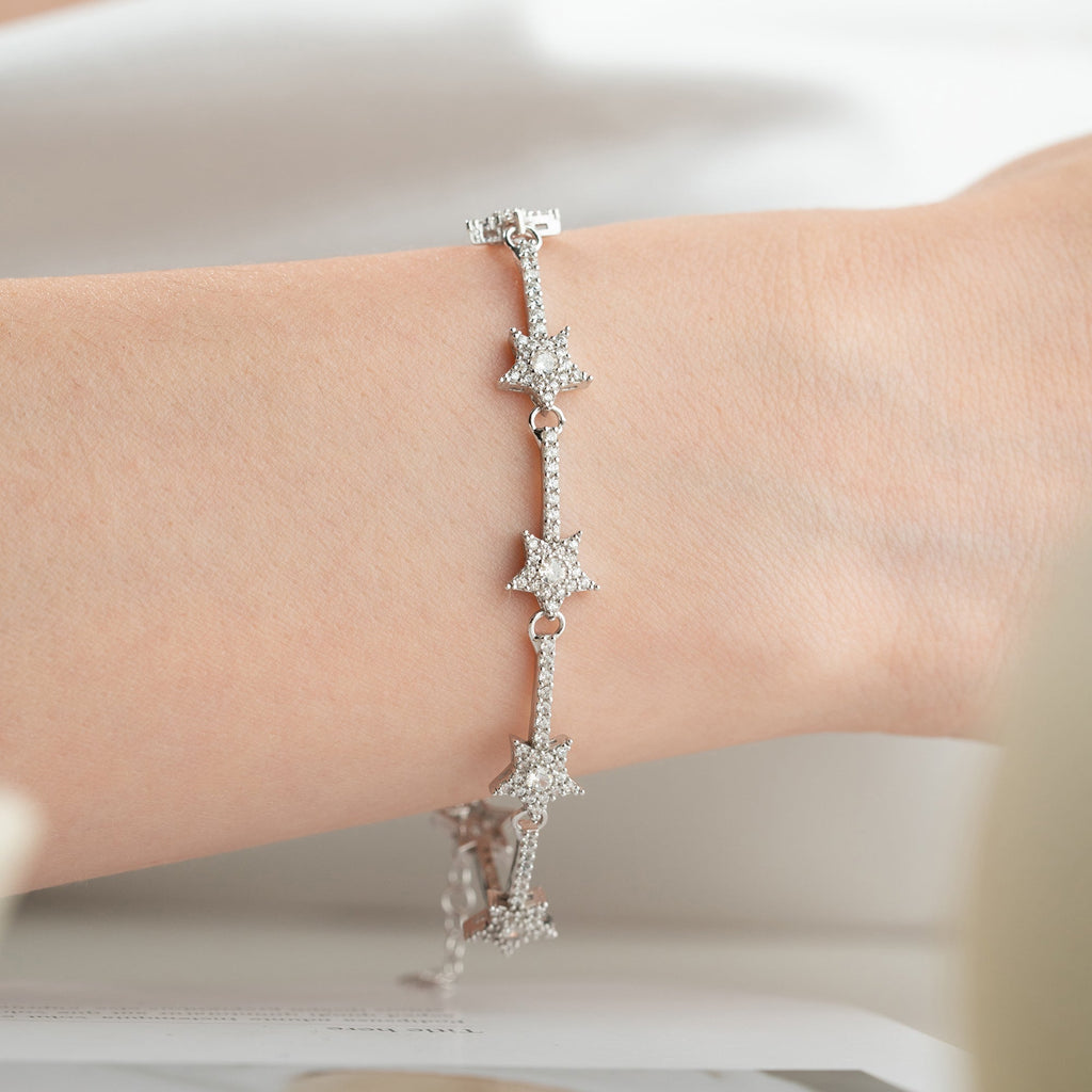 ICED STERN ARMBAND aus 925 Silber - Eleganter Armband - AURIME