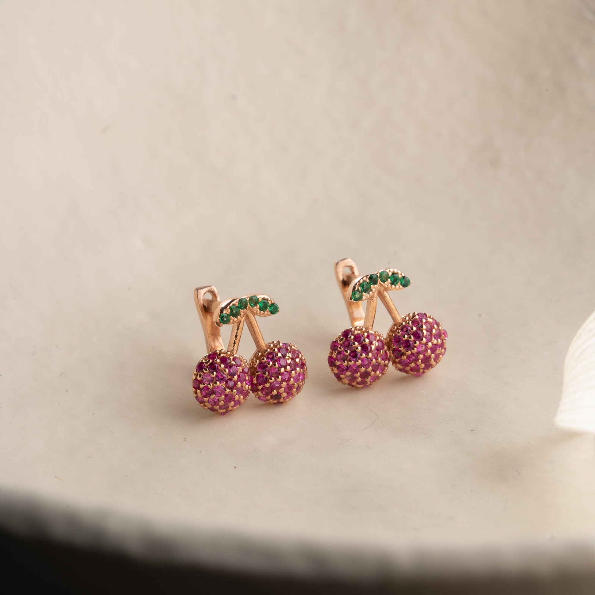 CHERRY OHRRINGE | 925 SILBER