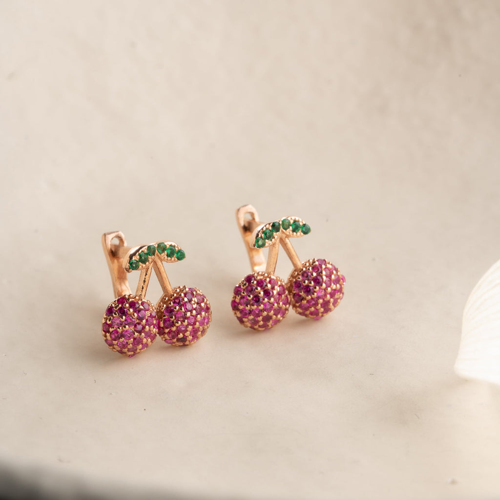 CHERRY OHRRINGE | 925 SILBER