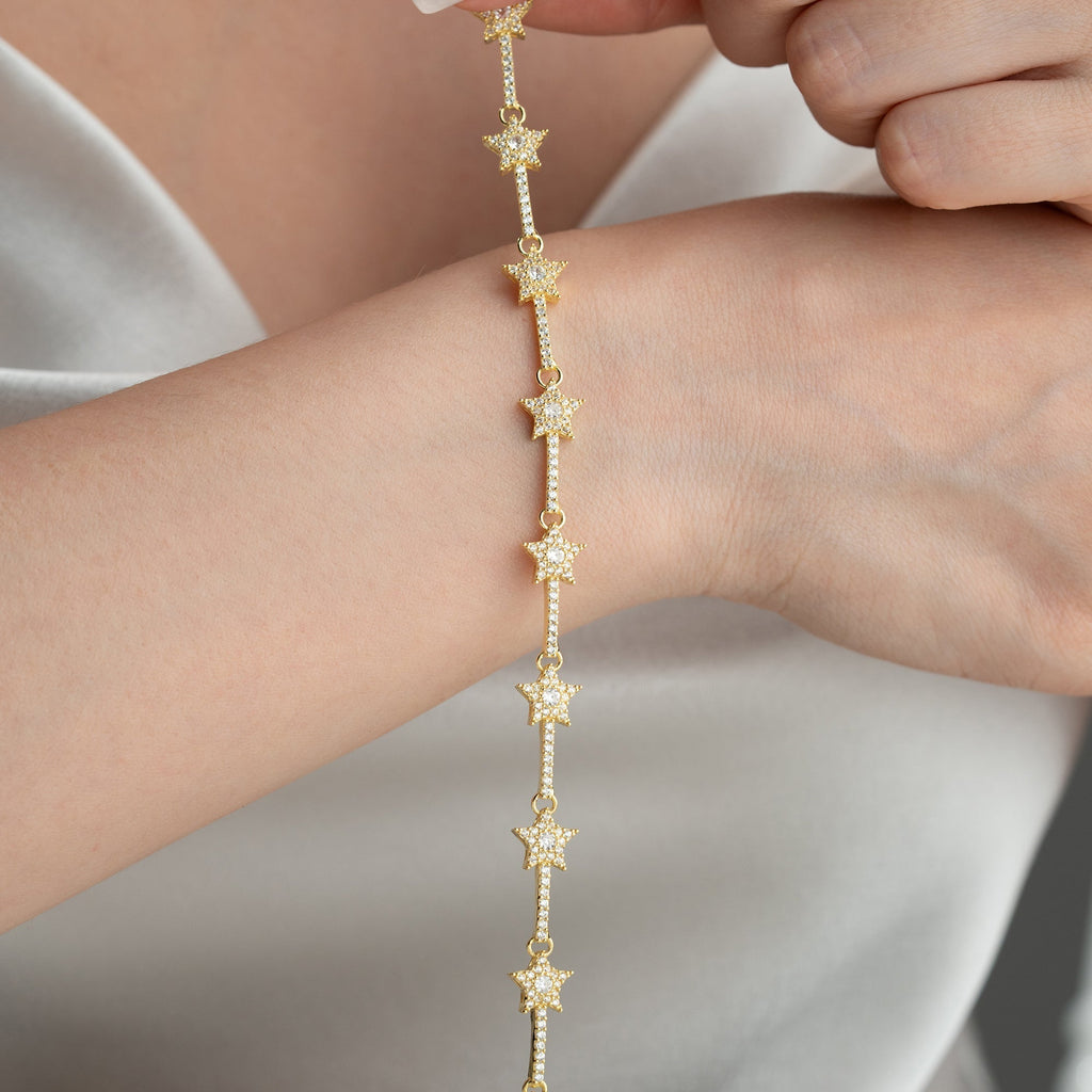 ICED STERN ARMBAND aus 925 Silber - Eleganter Armband - AURIME