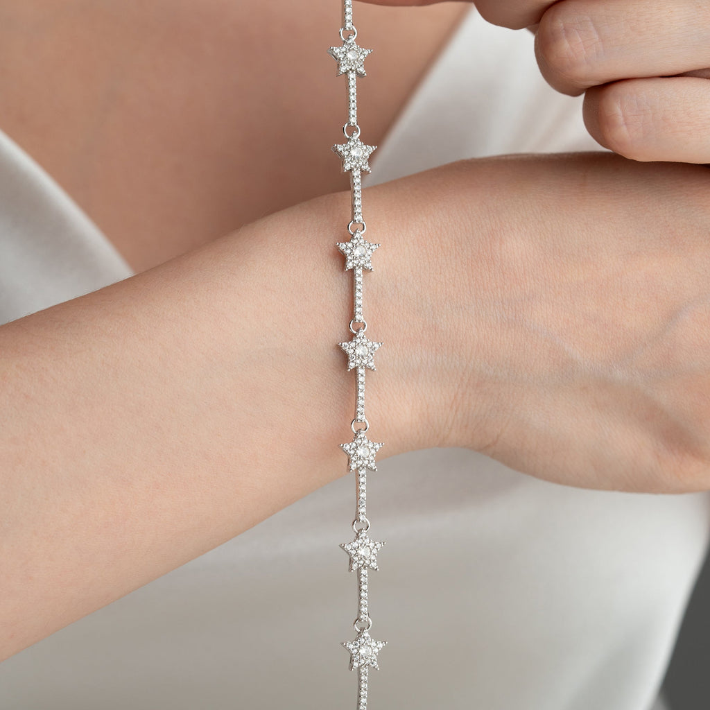 ICED STERN ARMBAND aus 925 Silber - Eleganter Armband - AURIME