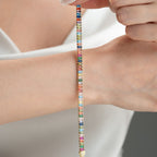COLORFULL BAGUETTE ARMBAND aus 925 Silber - Eleganter Armband - AURIME