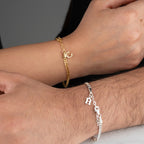 GOURMET BUCHSTABEN PARTNERARMBAND aus 925 Silber - Eleganter Armband - AURIME