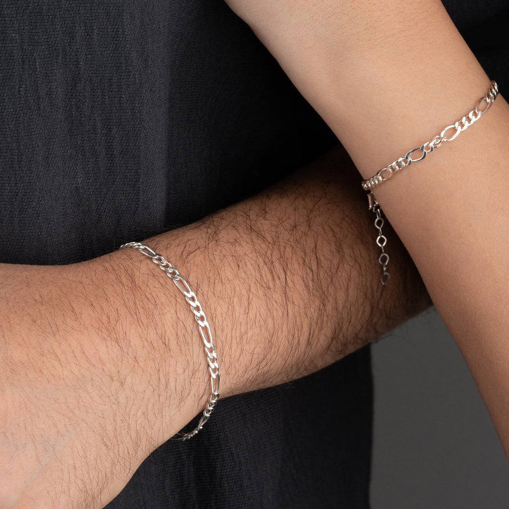 FIGARO BUCHSTABEN BASIC PARTNERARMBÄNDER | 925 SILBER