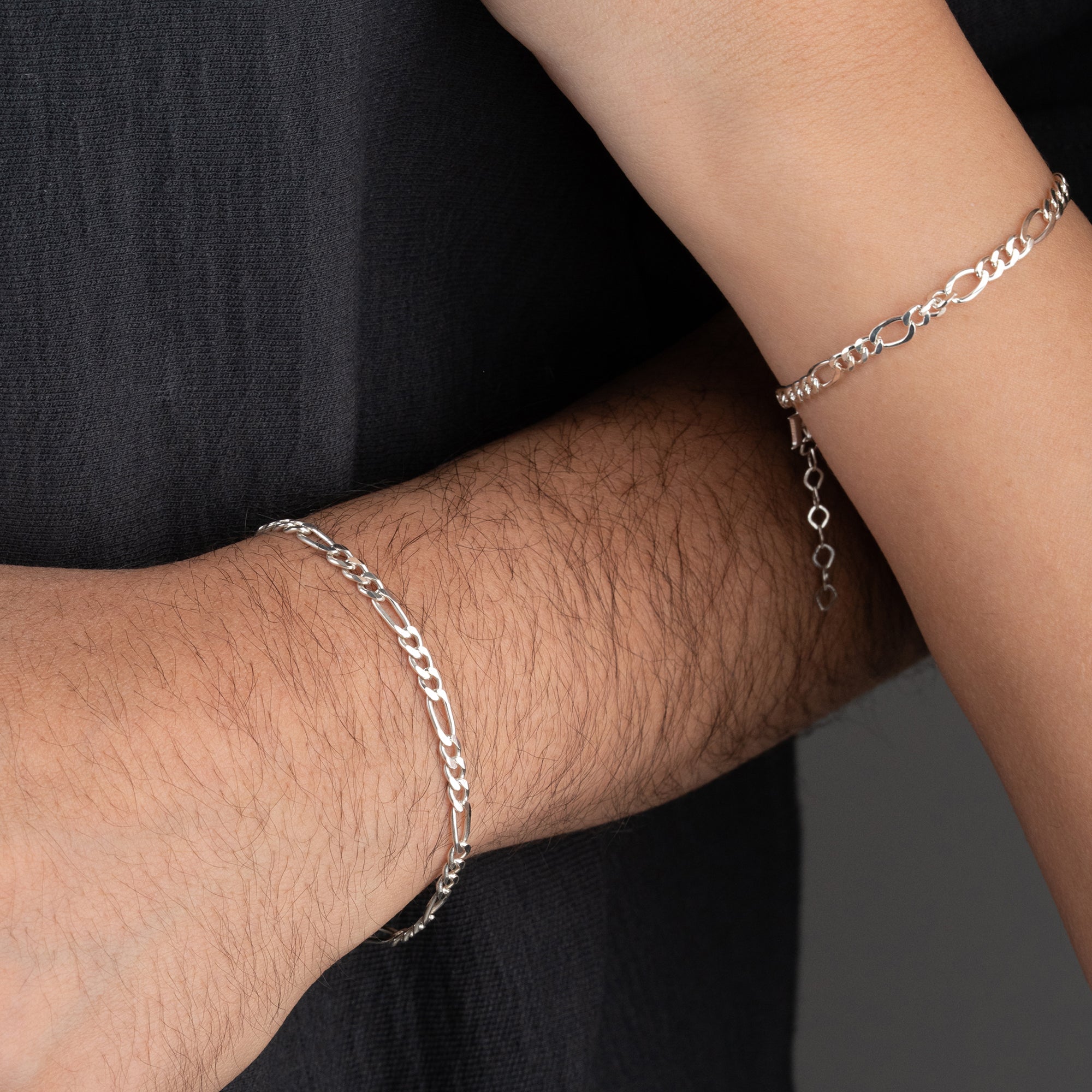 FIGARO BUCHSTABEN BASIC PARTNERARMBÄNDER | 925 SILBER