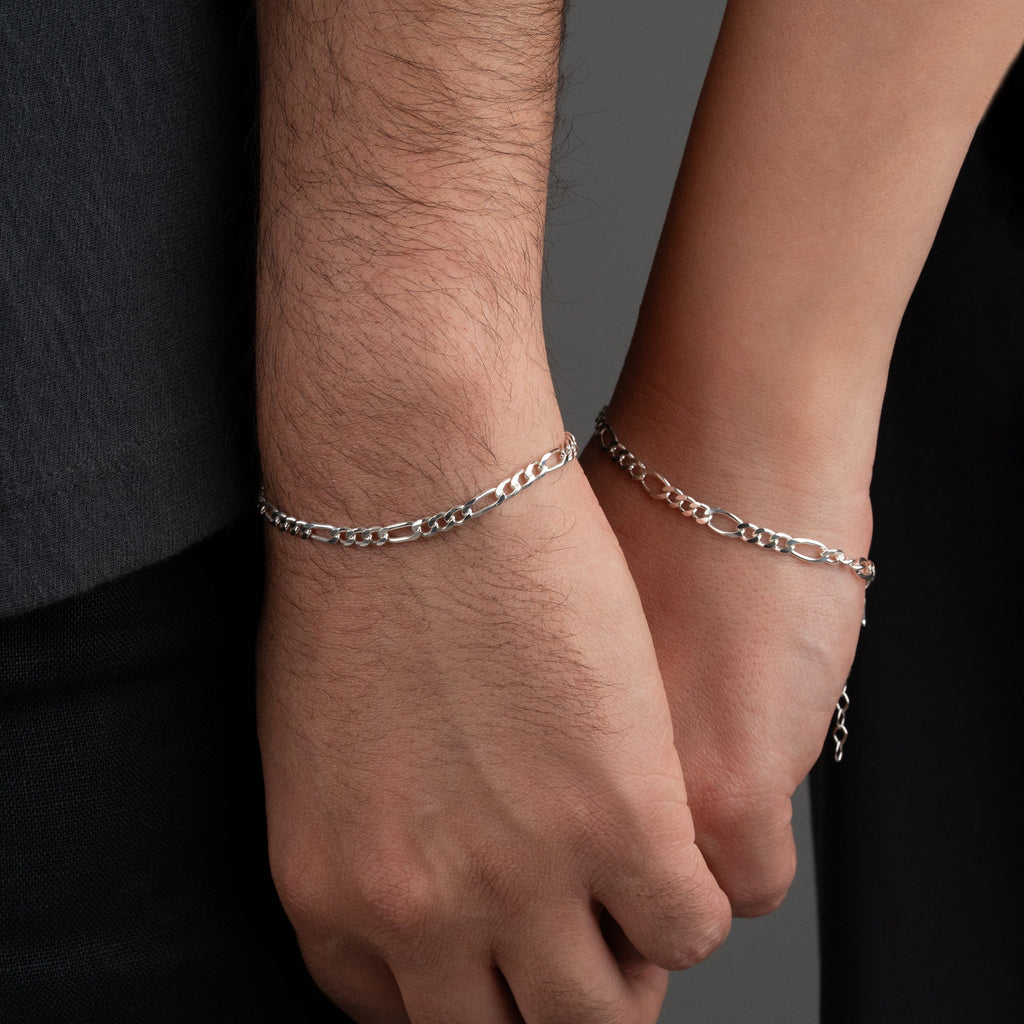 FIGARO BUCHSTABEN BASIC PARTNERARMBÄNDER | 925 SILBER