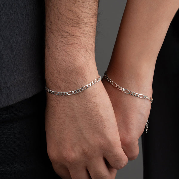 FIGARO BUCHSTABEN BASIC PARTNERARMBÄNDER aus 925 Silber - Hochwertiger Schmuck - AURIME