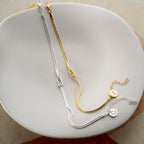 COUPLE INIFINITY INITIALEN PLÄTTCHEN aus 925 Silber - Hochwertiger Schmuck - AURIME