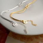 COUPLE INIFINITY INITIALEN PLÄTTCHEN aus 925 Silber - Hochwertiger Schmuck - AURIME