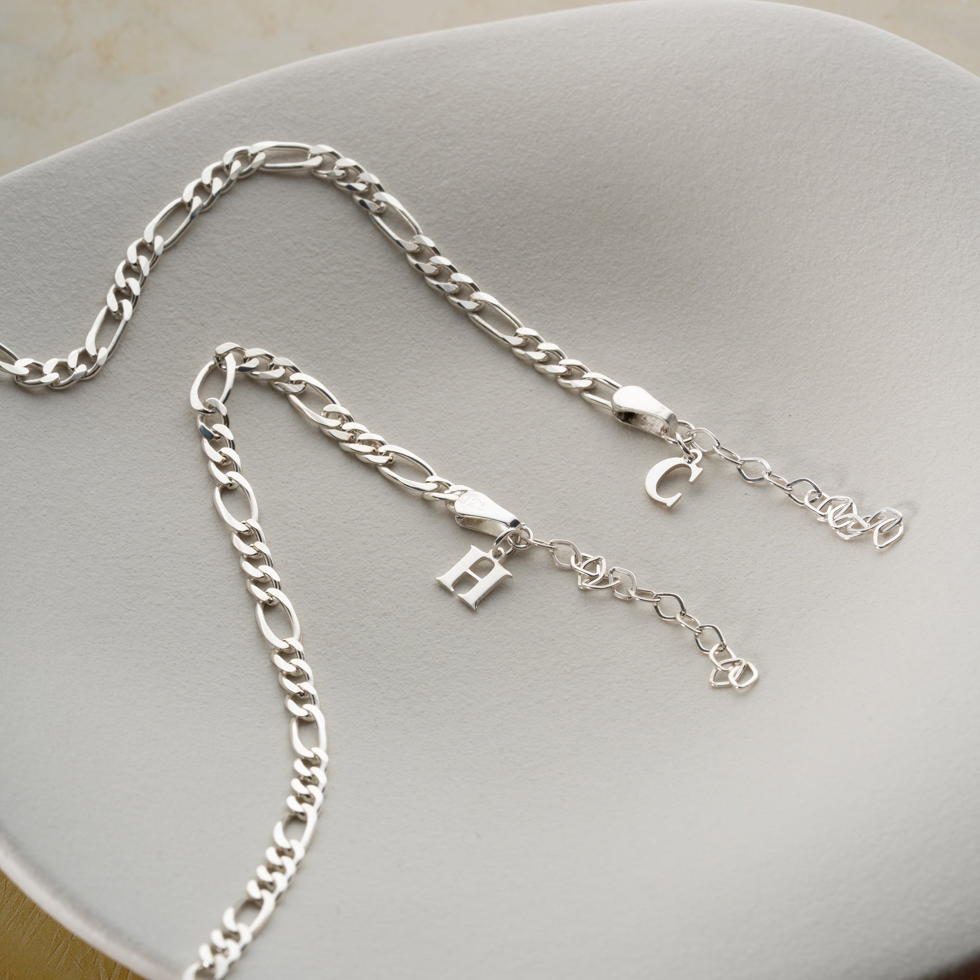 FIGARO BUCHSTABEN BASIC PARTNERARMBÄNDER | 925 SILBER