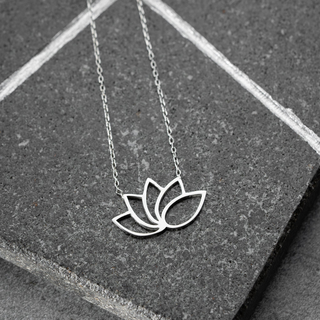 BASIC LOTUS HALSKETTE aus 925 Silber - Eleganter Halskette - AURIME
