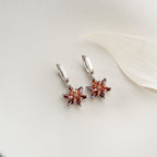 ROTE LOTUS OHRRINGE aus 925 Silber - Eleganter Ohrringe - AURIME