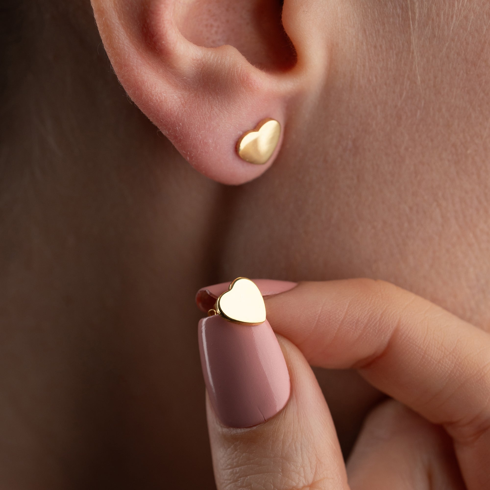 MINI HERZ OHRRINGE | 925 SILBER