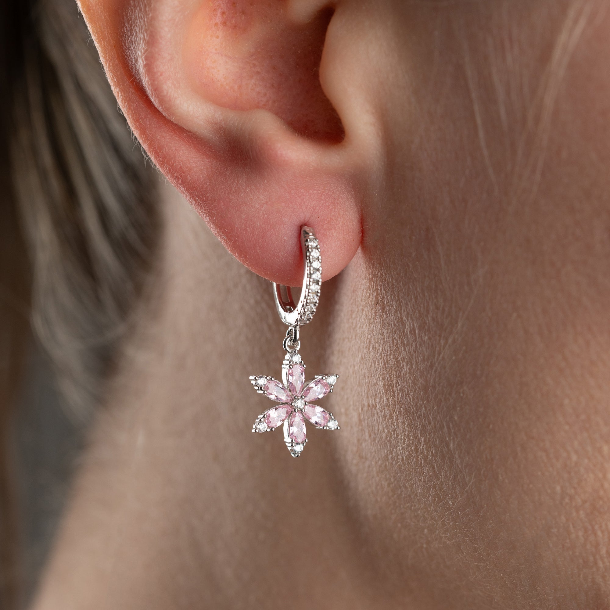 ROSA POLARIS OHRRINGE | 925 SILBER