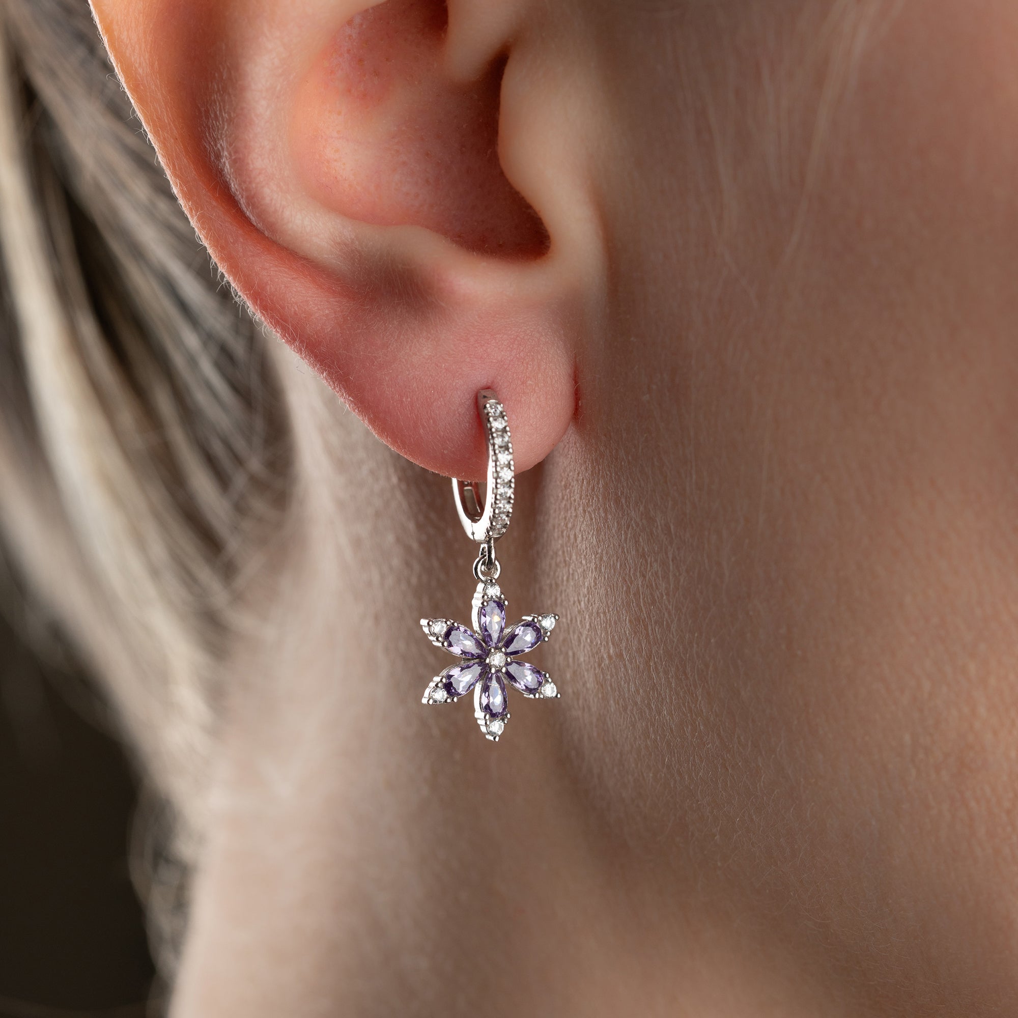 AMETHYST POLARIS OHRRINGE | 925 SILBER