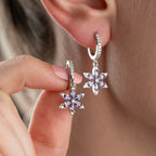 AMETHYST POLARIS OHRRINGE aus 925 Silber - Eleganter Ohrringe - AURIME