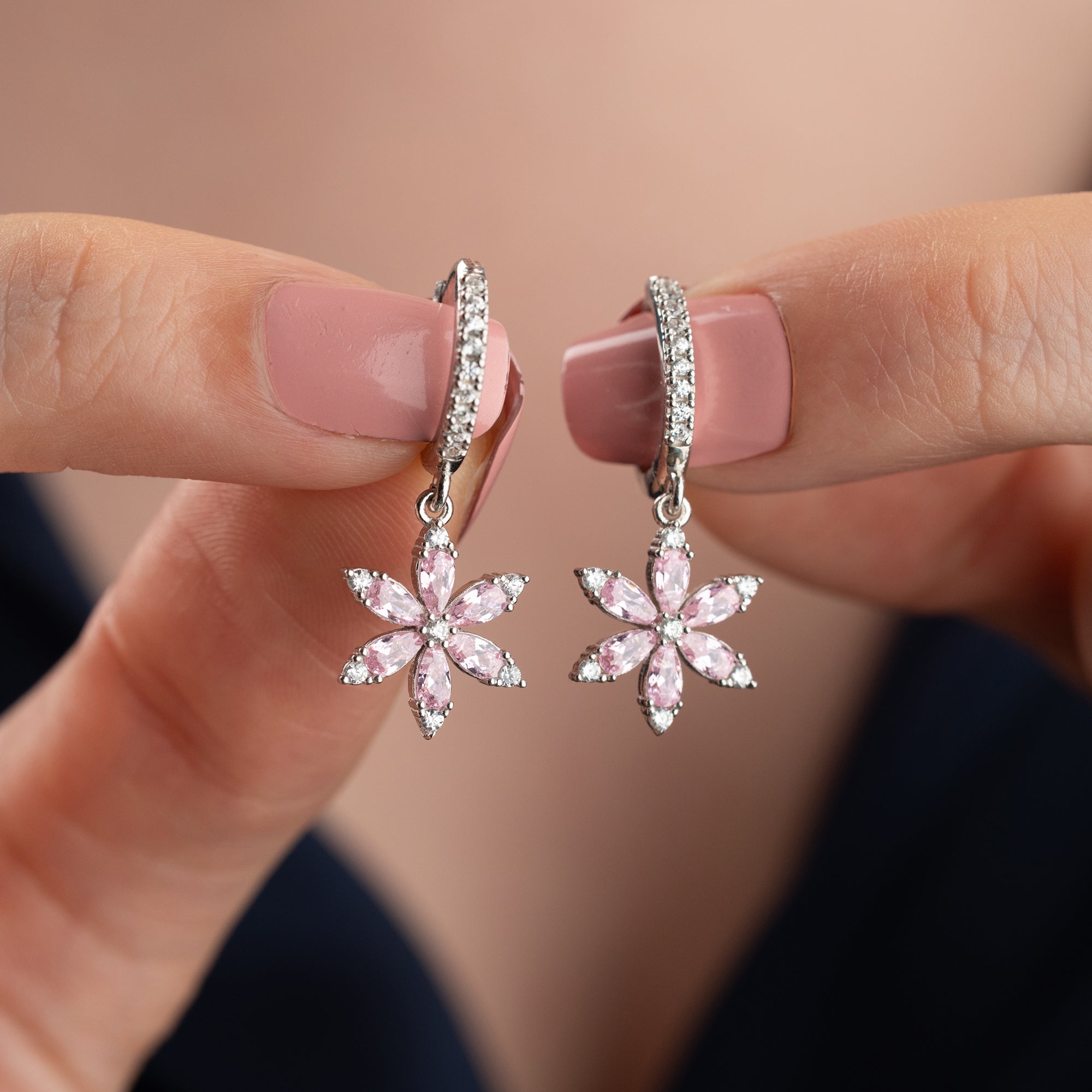 ROSA POLARIS OHRRINGE | 925 SILBER